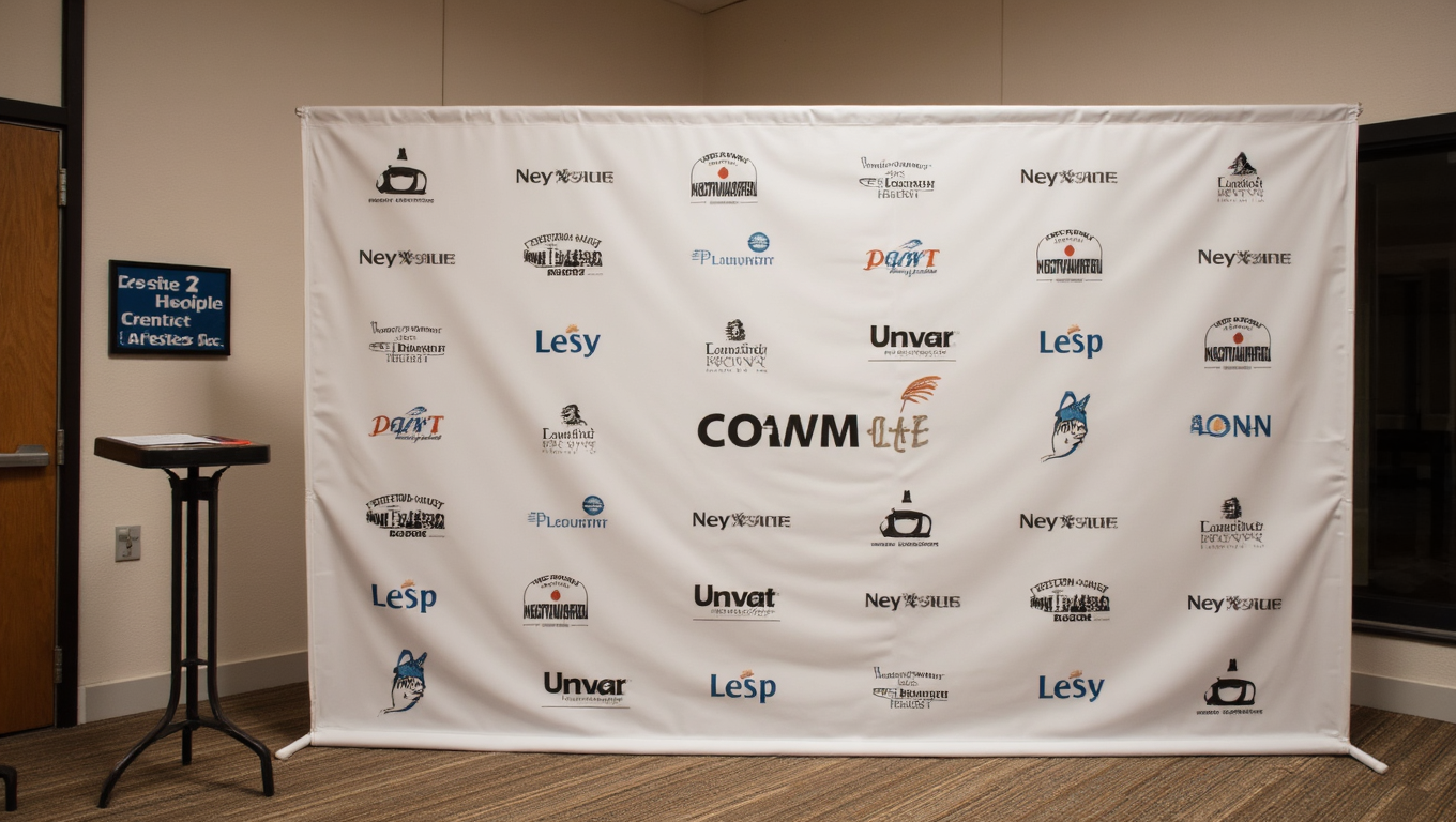 Custom MDF logo cut-out pieces with clean edges on worktable